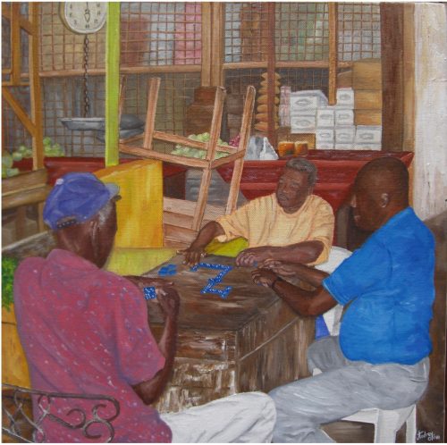 16-JoueursDeDominos_40x40-Huile