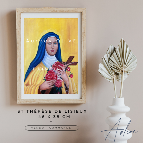 61-StThérèseDeLisieux_46x38-Huile