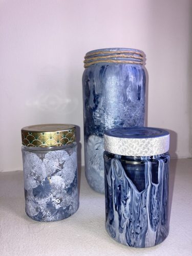 Pots en verre customisés